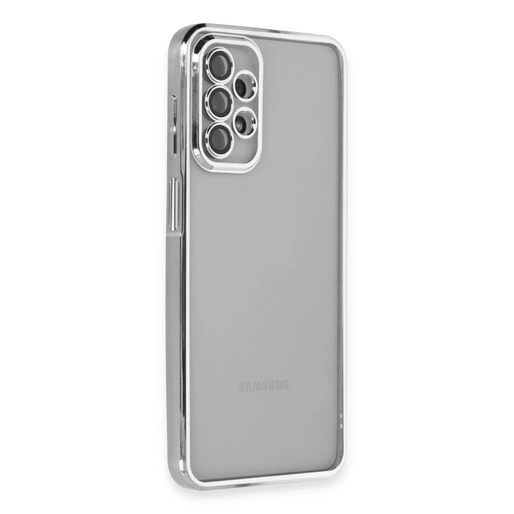 BFS Samsung Galaxy A23 4G Kılıf Lensli Silikon - Gümüş