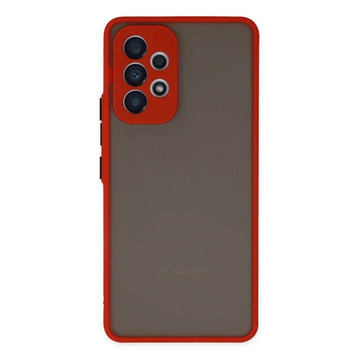 BFS  Samsung Galaxy A23 4G Kılıf Montreal Silikon Kapak - Kırmızı