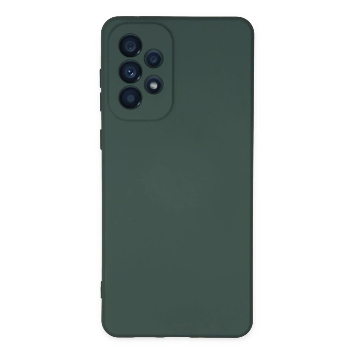 BFS  Samsung Galaxy A23 4G Kılıf Nano içi Kadife Silikon - Koyu Yeşil