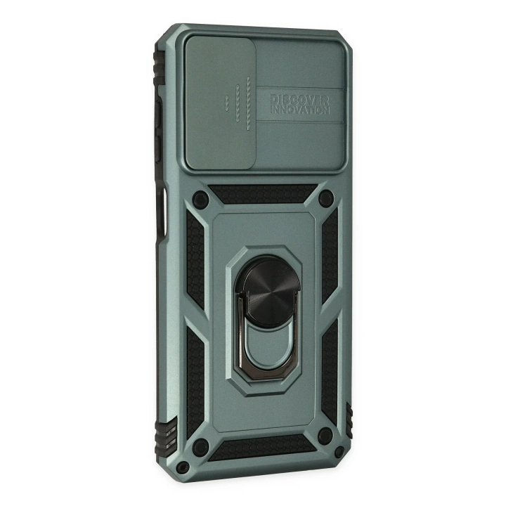 BFS  Samsung Galaxy A23 4G Kılıf Pars Lens Yüzüklü Silikon - Yeşil