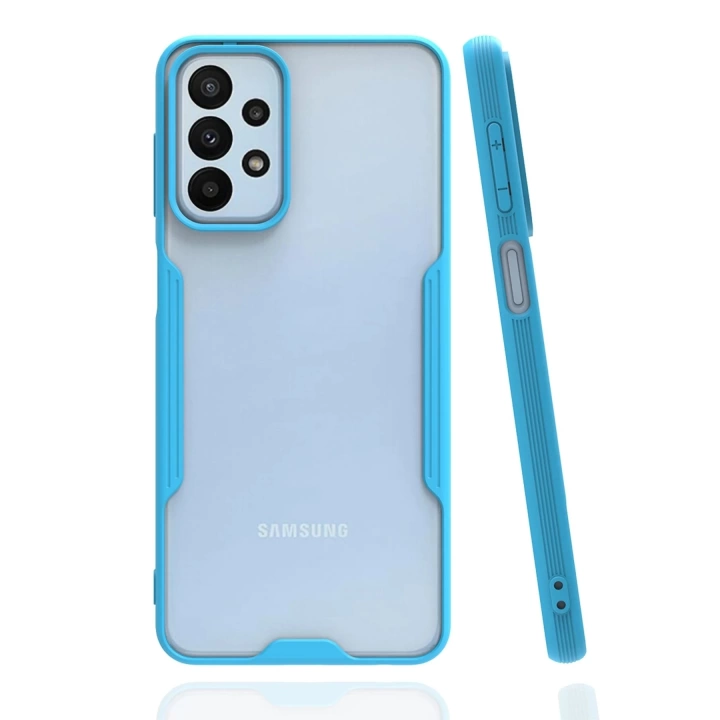BFS  Samsung Galaxy A23 4G Kılıf Platin Silikon - Mavi