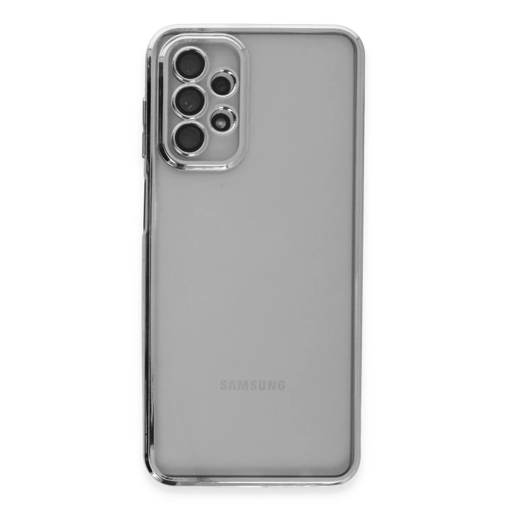 BFS  Samsung Galaxy A23 4G Kılıf Razer Lensli Silikon - Gümüş