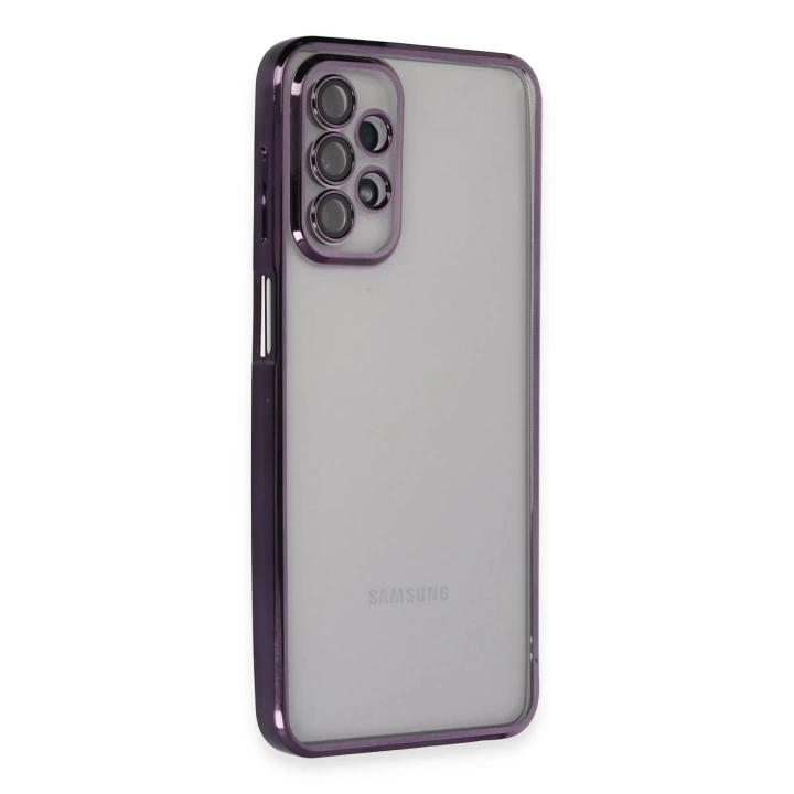 BFS  Samsung Galaxy A23 4G Kılıf Razer Lensli Silikon - Mor