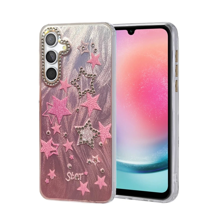 BFS Samsung Galaxy A24 4G Kılıf Blade Aynalı Desenli Kapak - Desen 7