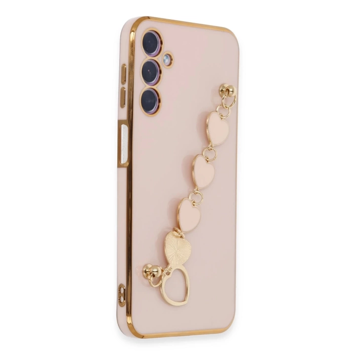 BFS  Samsung Galaxy A24 4G Kılıf Esila Silikon - Pudra