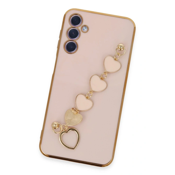 BFS  Samsung Galaxy A24 4G Kılıf Esila Silikon - Pudra