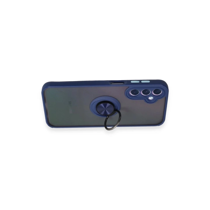 BFS  Samsung Galaxy A24 4G Kılıf Montreal Yüzüklü Silikon Kapak - Lacivert