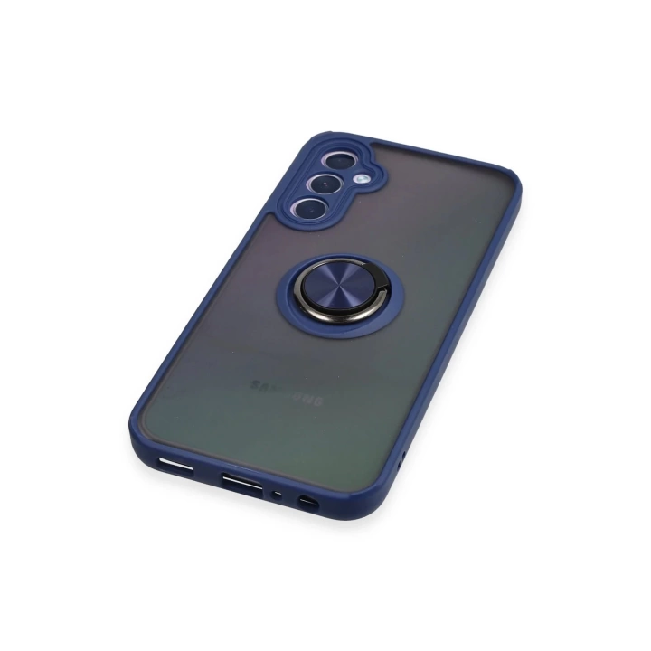 BFS  Samsung Galaxy A24 4G Kılıf Montreal Yüzüklü Silikon Kapak - Lacivert