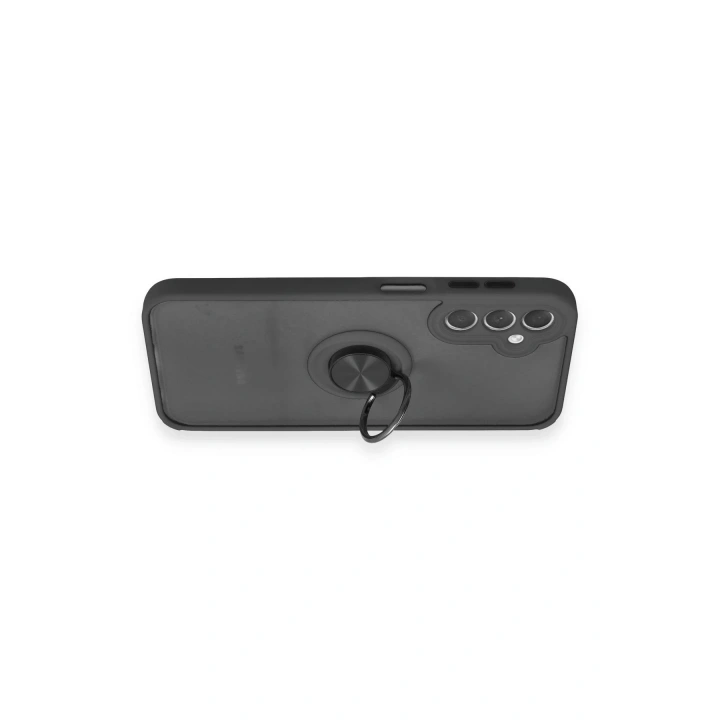 BFS Samsung Galaxy A24 4G Kılıf Montreal Yüzüklü Silikon Kapak - Siyah