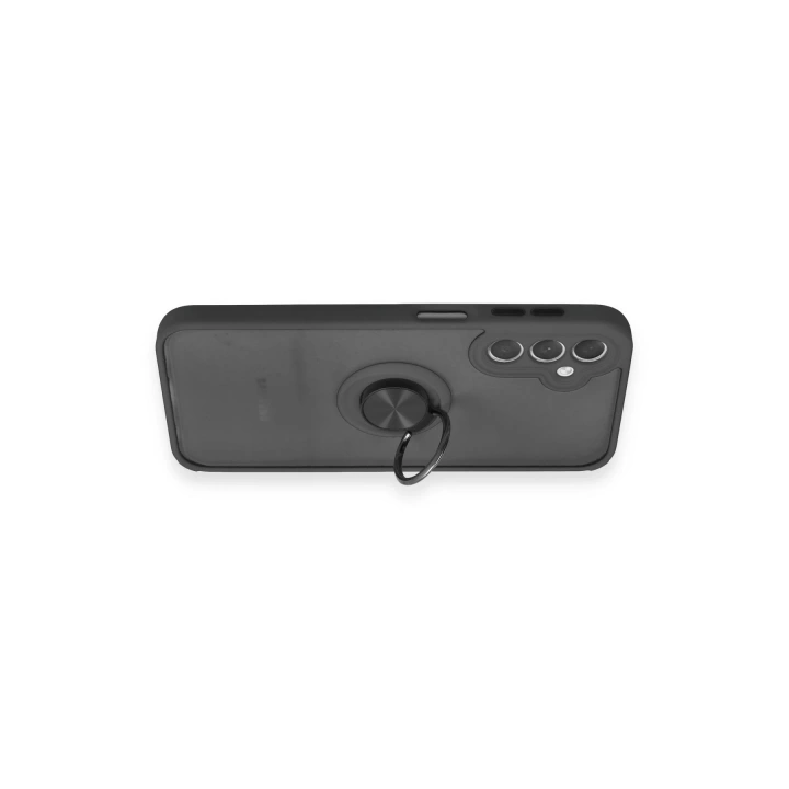 BFS  Samsung Galaxy A24 4G Kılıf Montreal Yüzüklü Silikon Kapak - Siyah