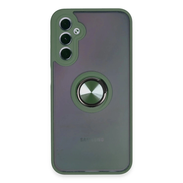 BFS  Samsung Galaxy A24 4G Kılıf Montreal Yüzüklü Silikon Kapak - Yeşil