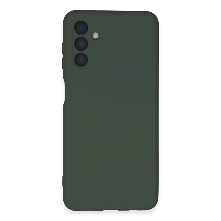 BFS  Samsung Galaxy A24 4G Kılıf Nano içi Kadife Silikon - Koyu Yeşil