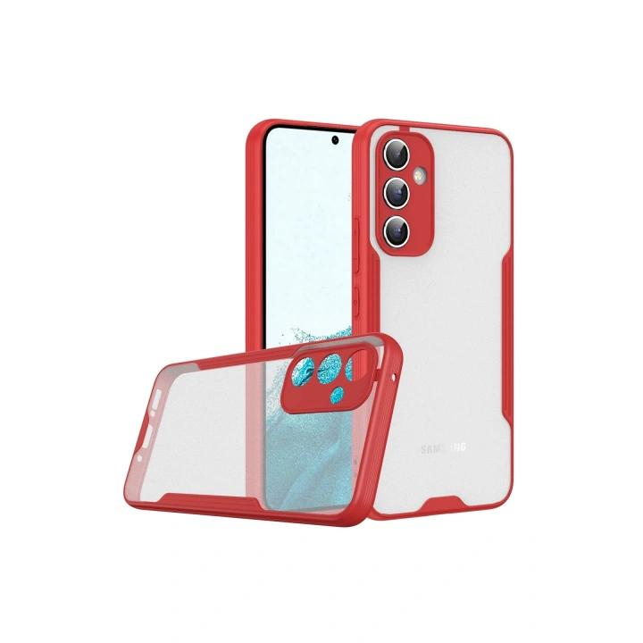 BFS  Samsung Galaxy A24 4G Kılıf Platin Silikon - Kırmızı