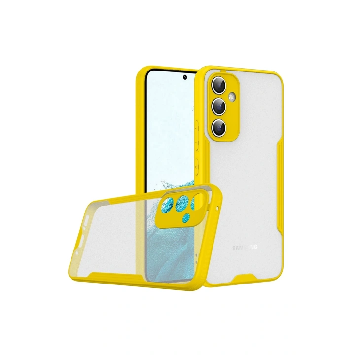 BFS  Samsung Galaxy A24 4G Kılıf Platin Silikon - Sarı