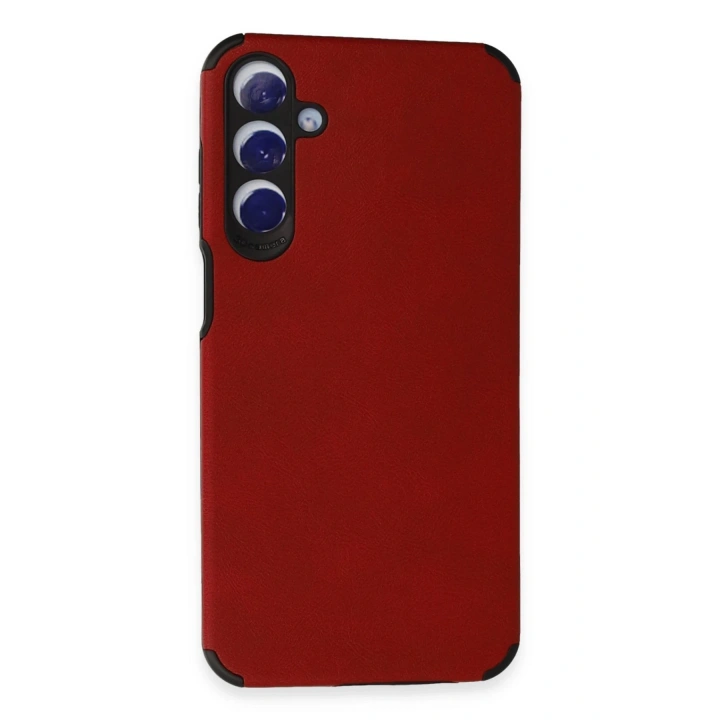BFS  Samsung Galaxy A25 5G Kılıf Loop Deri Silikon - Kırmızı