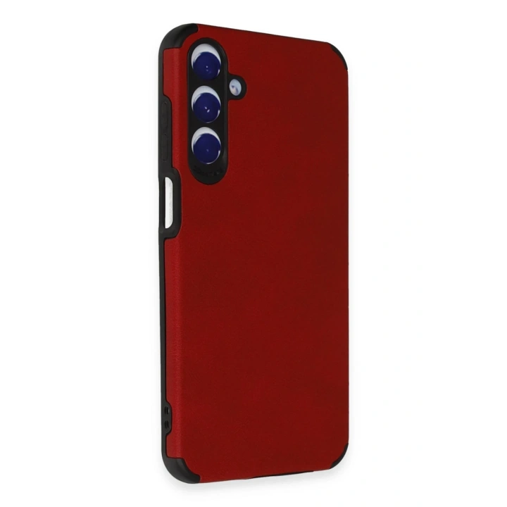 BFS  Samsung Galaxy A25 5G Kılıf Loop Deri Silikon - Kırmızı