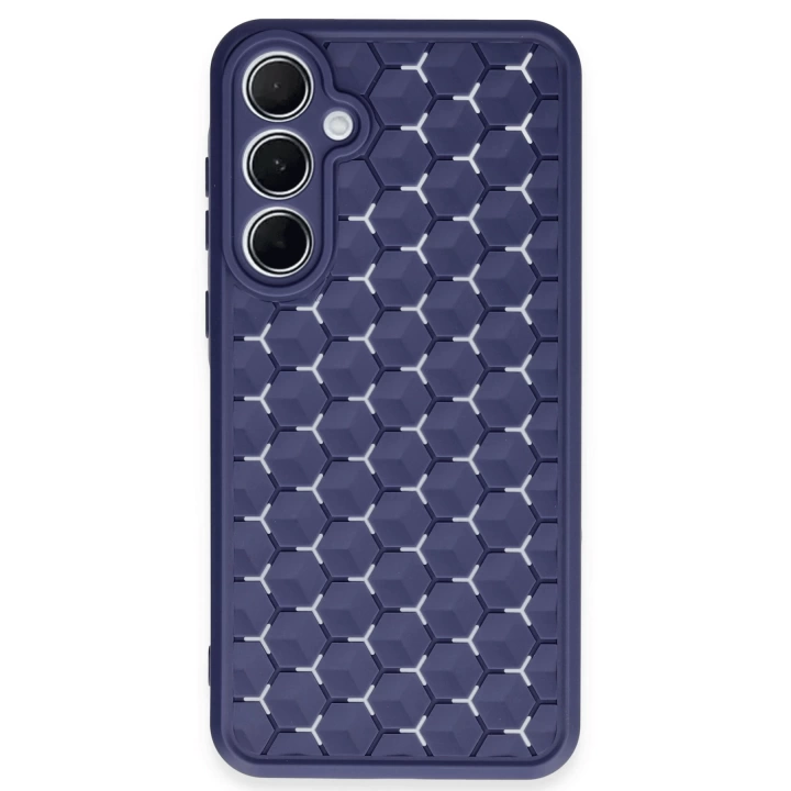 BFS  Samsung Galaxy A25 5G Kılıf Petek Silikon Kapak - Lacivert