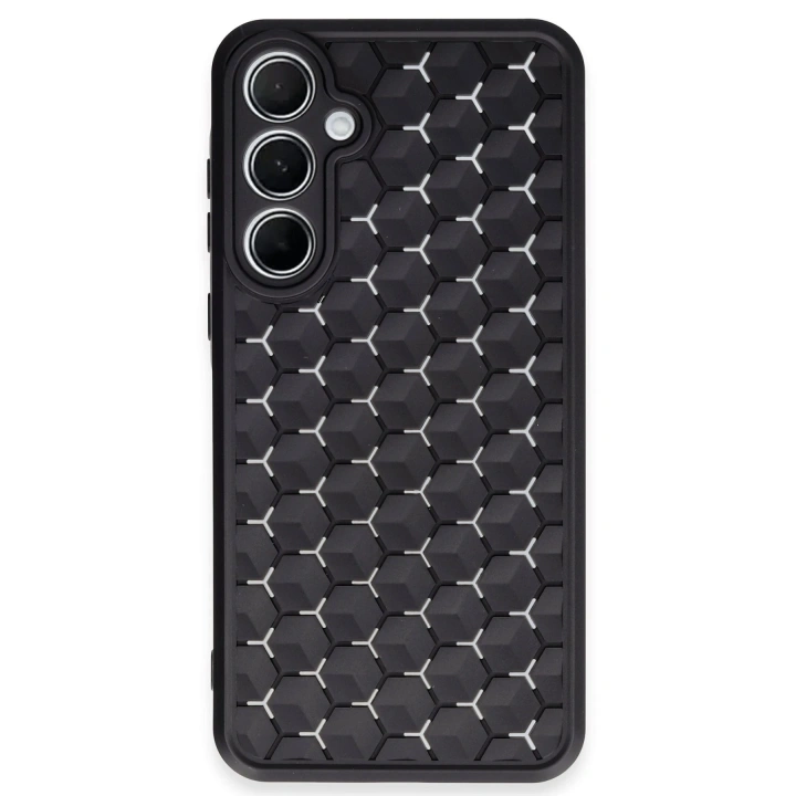 BFS  Samsung Galaxy A25 5G Kılıf Petek Silikon Kapak - Siyah