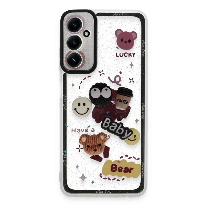 BFS  Samsung Galaxy A25 5G Kılıf Sweet Desenli Silikon Kapak - Sarı
