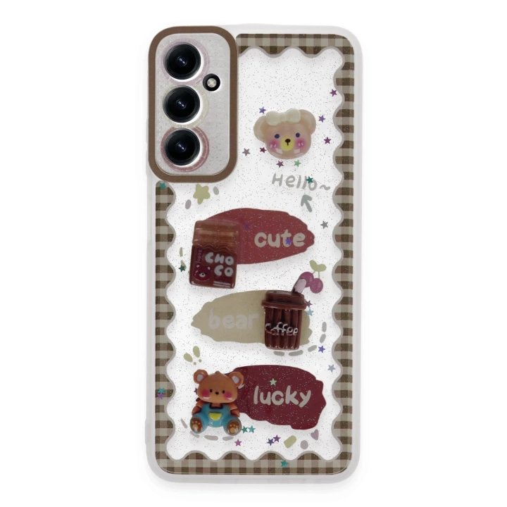 BFS  Samsung Galaxy A25 5G Kılıf Sweet Desenli Silikon Kapak - Şeffaf