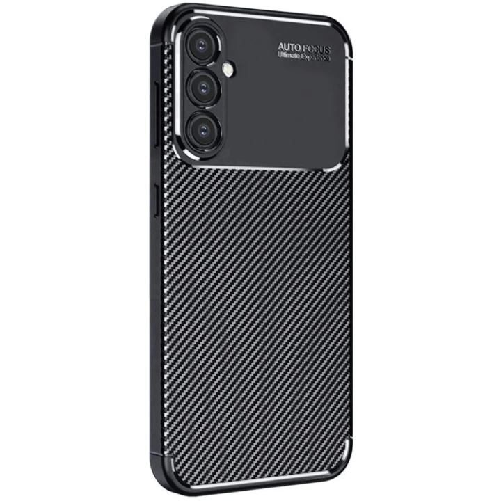 BFS  Samsung Galaxy A26 Kılıf Auto Focus Karbon Kapak - Siyah