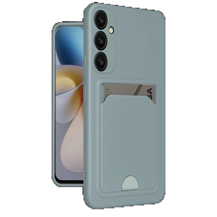 BFS  Samsung Galaxy A26 Kılıf Kelvin Kartvizitli Silikon - Açık Yeşil