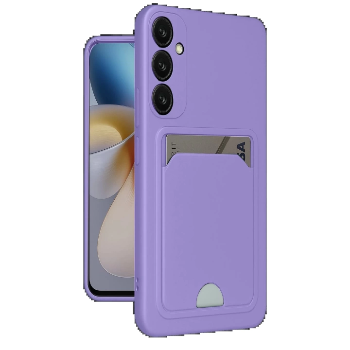 BFS Samsung Galaxy A26 Kılıf Kelvin Kartvizitli Silikon - Lila