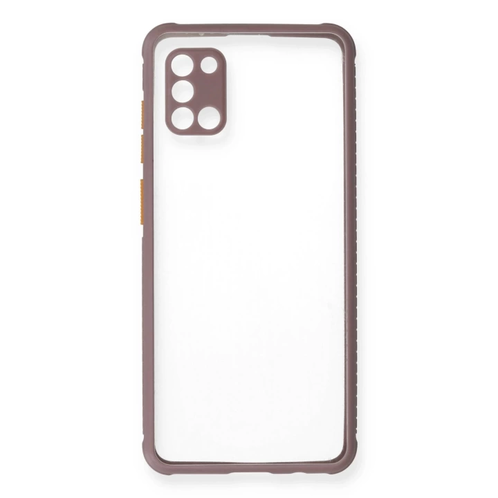 BFS  Samsung Galaxy A31 Kılıf Miami Şeffaf Silikon - Açık Mor
