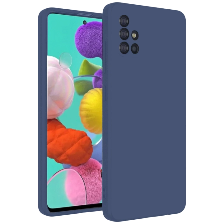 BFS  Samsung Galaxy A31 Kılıf Nano içi Kadife Silikon - Lacivert