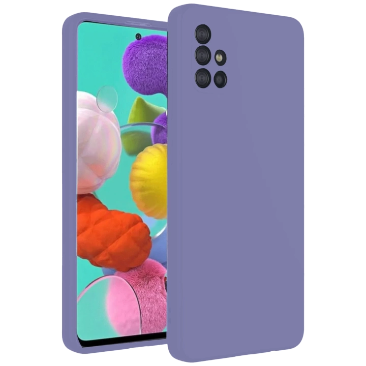 BFS  Samsung Galaxy A31 Kılıf Nano içi Kadife Silikon - Lila