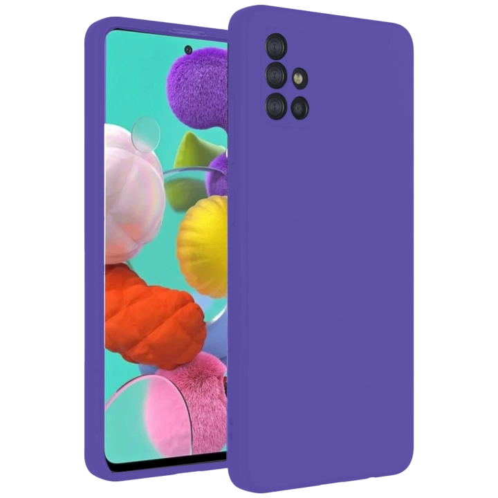 BFS  Samsung Galaxy A31 Kılıf Nano içi Kadife Silikon - Mor