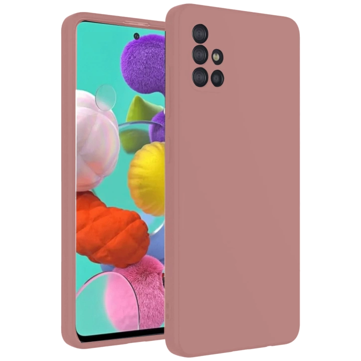 BFS  Samsung Galaxy A31 Kılıf Nano içi Kadife Silikon - Pudra