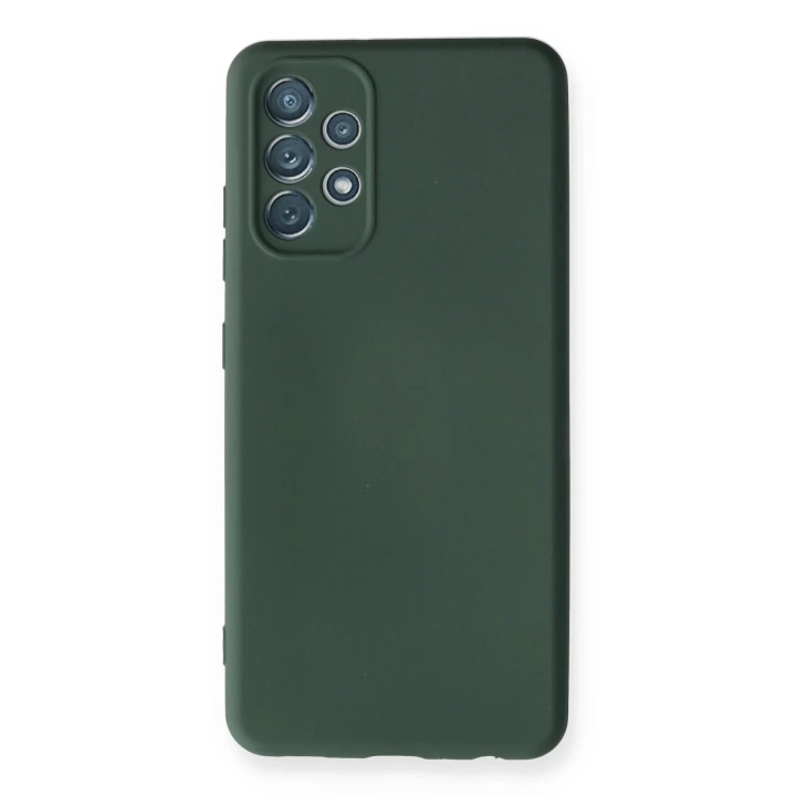 BFS  Samsung Galaxy A32 Kılıf Nano içi Kadife Silikon - Koyu Yeşil