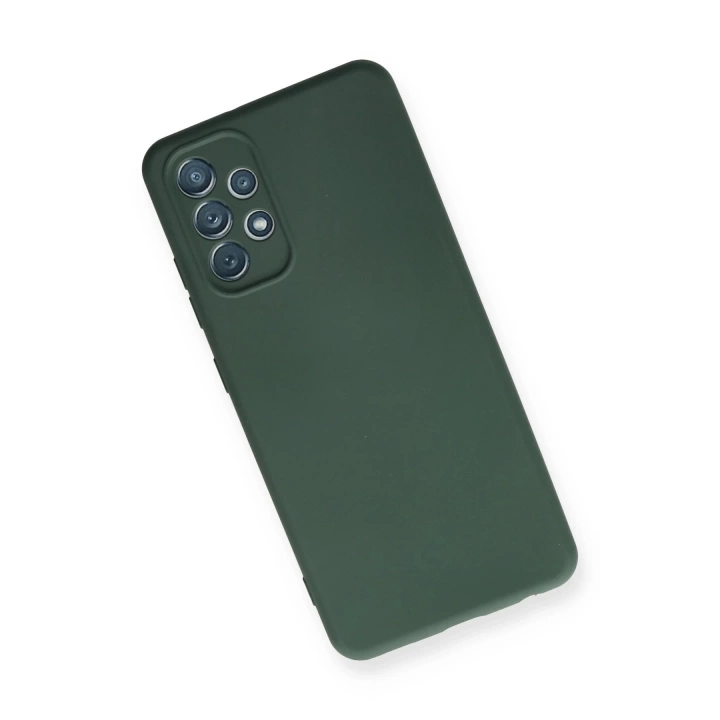 BFS  Samsung Galaxy A32 Kılıf Nano içi Kadife Silikon - Koyu Yeşil