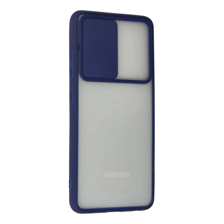 BFS  Samsung Galaxy A32 Kılıf Palm Buzlu Kamera Sürgülü Silikon - Lacivert