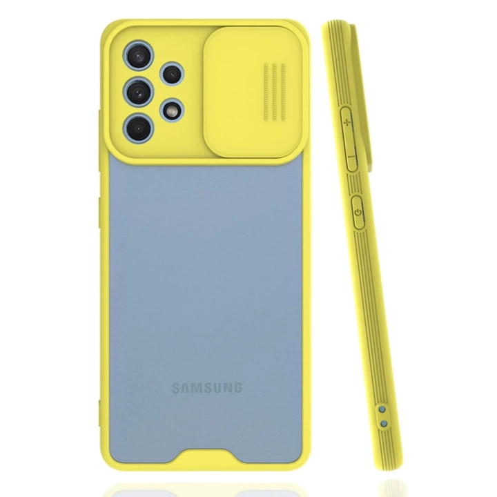 BFS  Samsung Galaxy A32 Kılıf Platin Kamera Koruma Silikon - Sarı