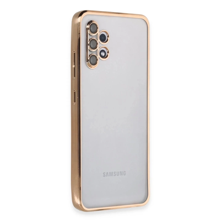 BFS  Samsung Galaxy A32 Kılıf Razer Lensli Silikon - Gold