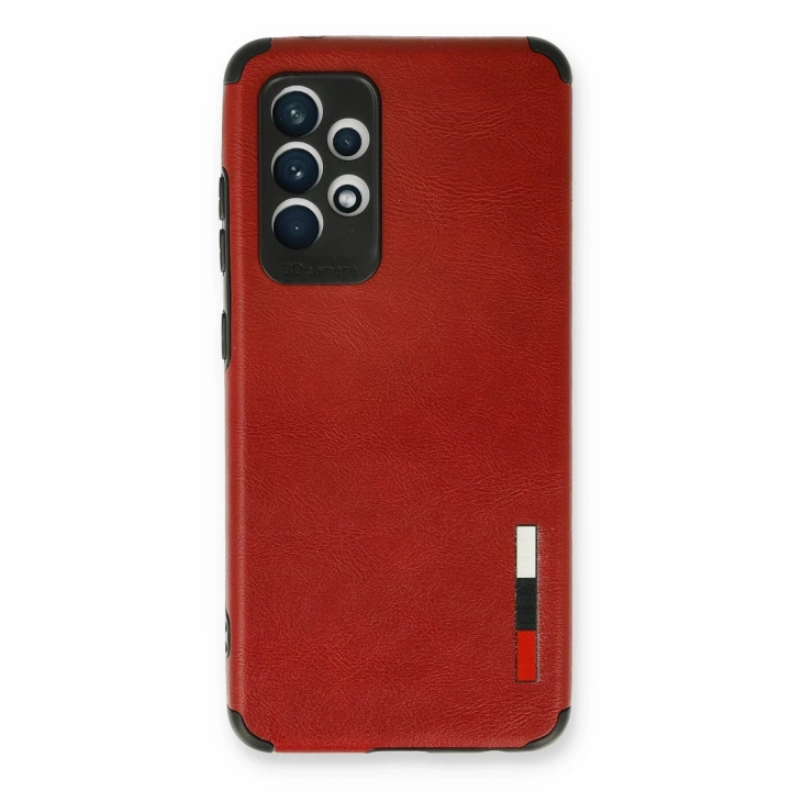 BFS  Samsung Galaxy A33 5G Kılıf Loop Deri Silikon - Kırmızı