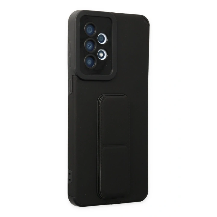 BFS  Samsung Galaxy A33 5G Kılıf Mega Standlı Silikon - Siyah