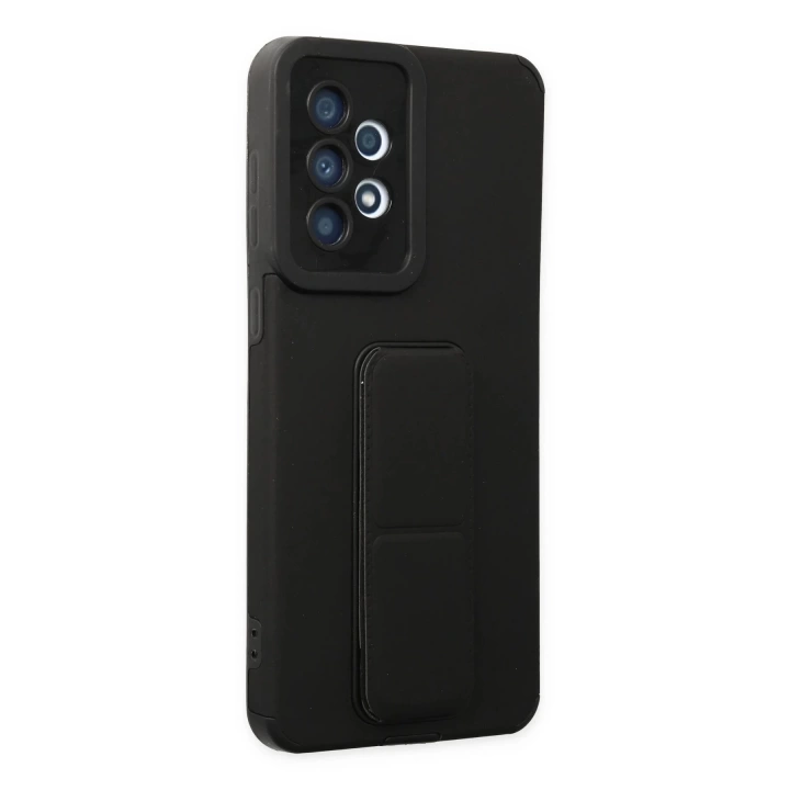 BFS  Samsung Galaxy A33 5G Kılıf Mega Standlı Silikon - Siyah