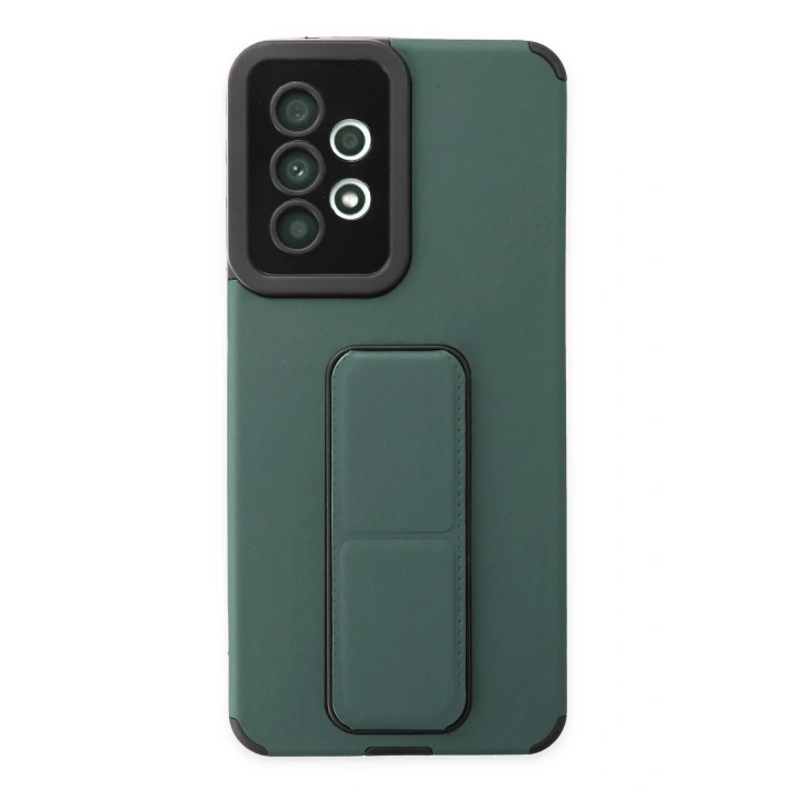 BFS  Samsung Galaxy A33 5G Kılıf Mega Standlı Silikon - Yeşil