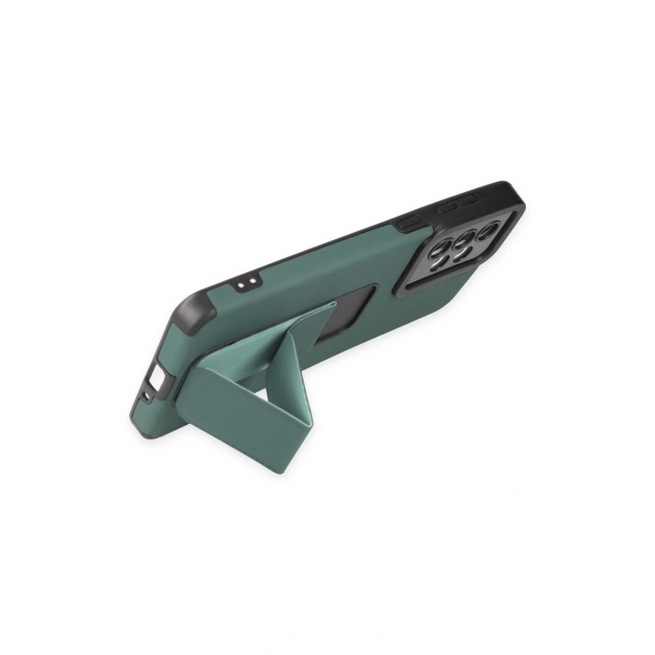 BFS  Samsung Galaxy A33 5G Kılıf Mega Standlı Silikon - Yeşil