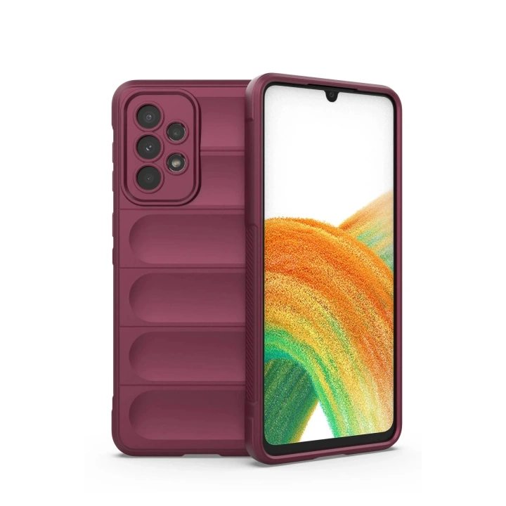 BFS Samsung Galaxy A33 5G Kılıf Optimum Silikon - Bordo