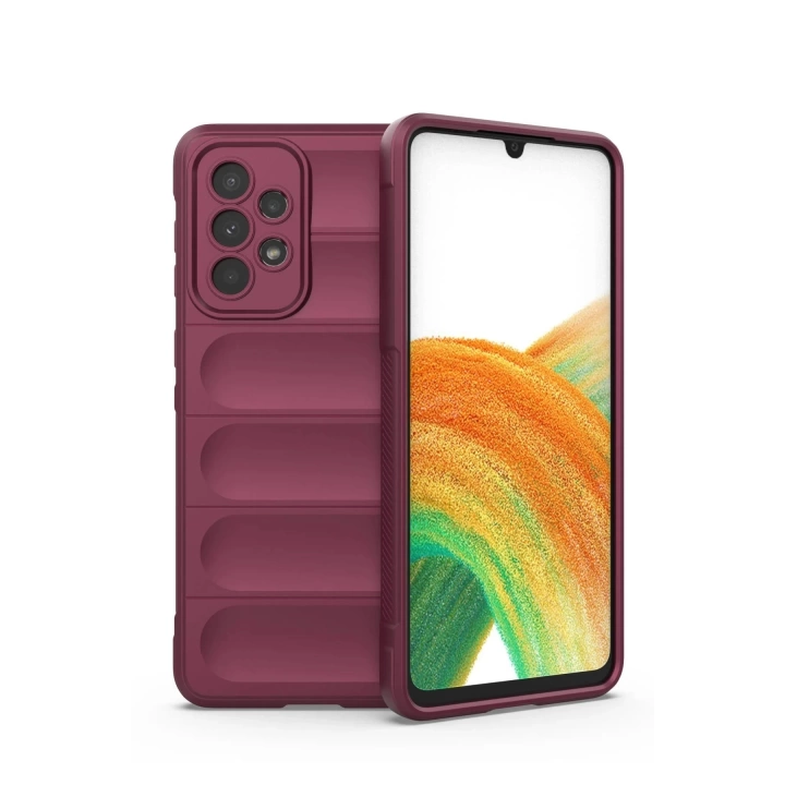 BFS  Samsung Galaxy A33 5G Kılıf Optimum Silikon - Bordo
