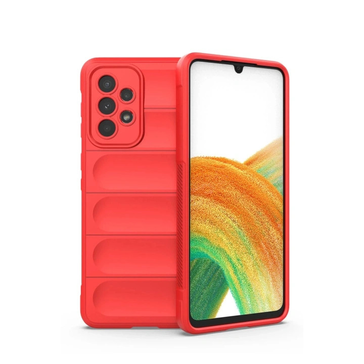 BFS Samsung Galaxy A33 5G Kılıf Optimum Silikon - Kırmızı