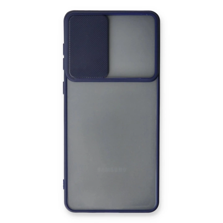 BFS  Samsung Galaxy A33 5G Kılıf Palm Buzlu Kamera Sürgülü Silikon - Lacivert