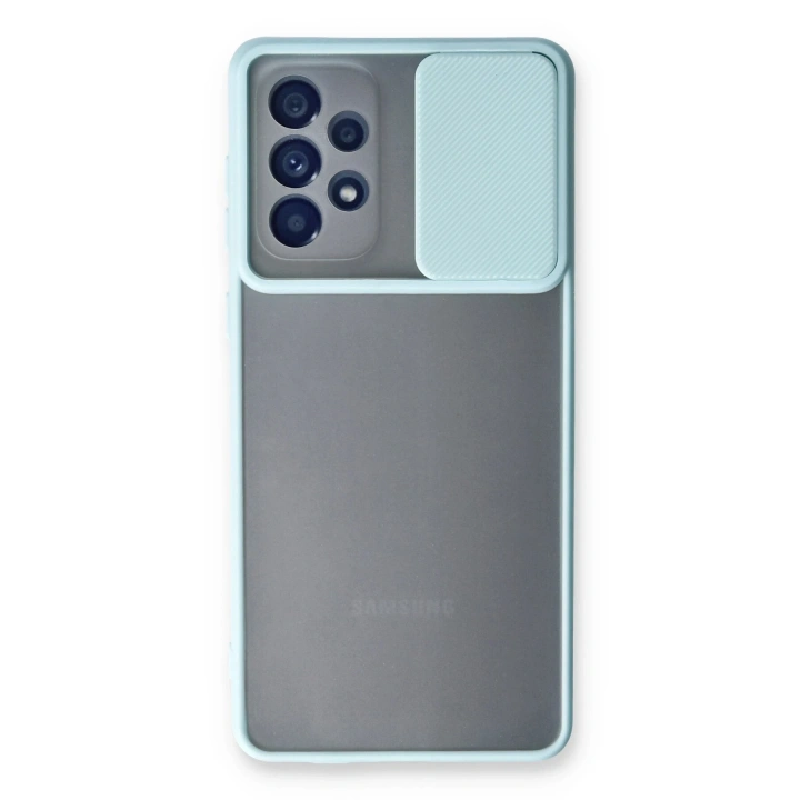 BFS  Samsung Galaxy A33 5G Kılıf Palm Buzlu Kamera Sürgülü Silikon - Turkuaz