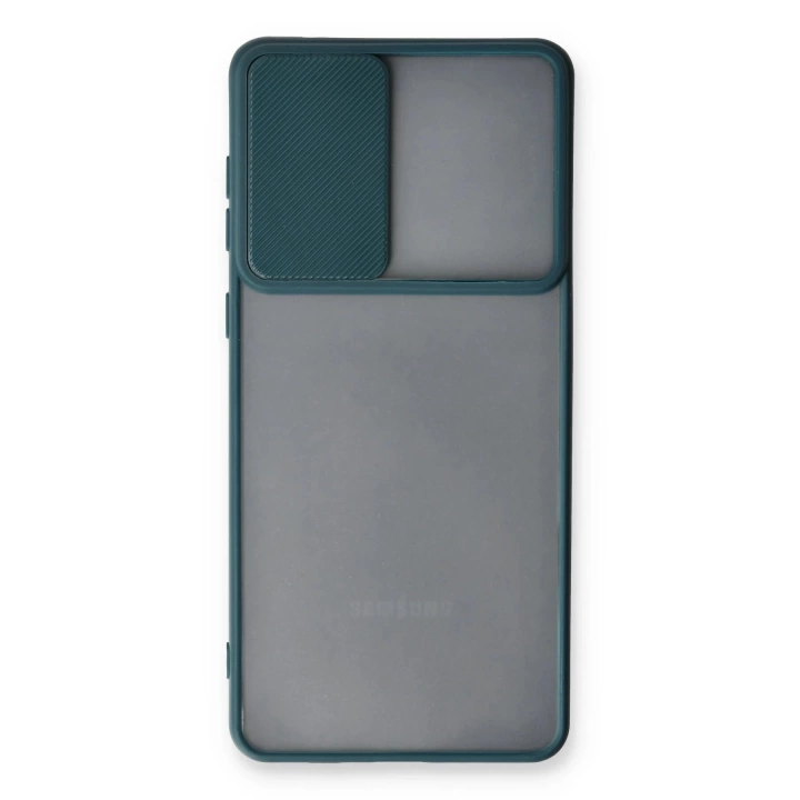 BFS  Samsung Galaxy A33 5G Kılıf Palm Buzlu Kamera Sürgülü Silikon - Yeşil