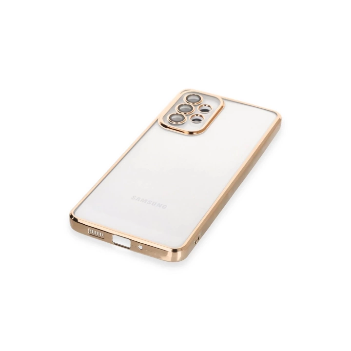 BFS  Samsung Galaxy A33 5G Kılıf Razer Lensli Silikon - Gold