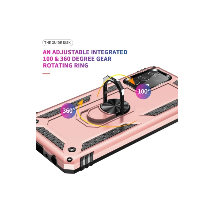 BFS  Samsung Galaxy A33 5G Kılıf Sofya Yüzüklü Silikon Kapak - Rose